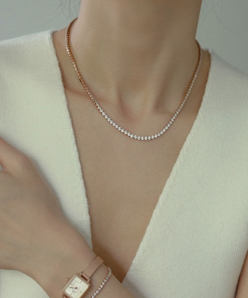 ダニエルウェリントン　テニスネックレス　ゴールド Classic Tennis - Necklace in gold | DW