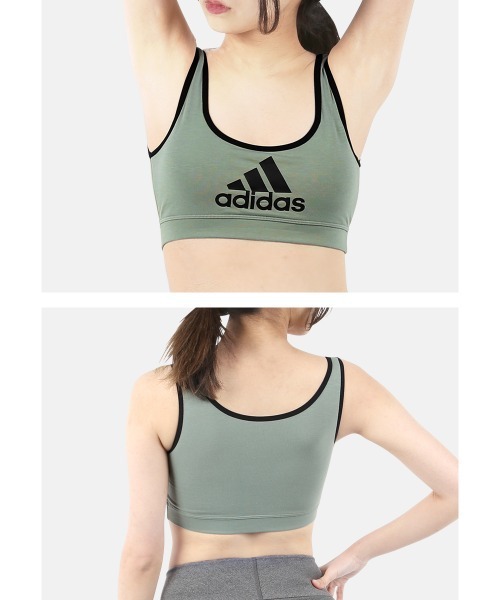 adidas（アディダス）の「adidas アディダス ハーフトップ レディース（ブラジャー・レディース・グレー/ブラック/カーキ/グリーン・LARGE/MEDIUM/X-LARGE/SMALL）」の8枚目の写真