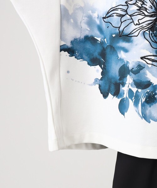 tk.TAKEO KIKUCHI（ティーケータケオキクチ）の「◆フラワー&エンブロ ムササビドルマンTシャツ（Tシャツ/カットソー・メンズ・ブラック/ホワイト・88）」の9枚目の写真