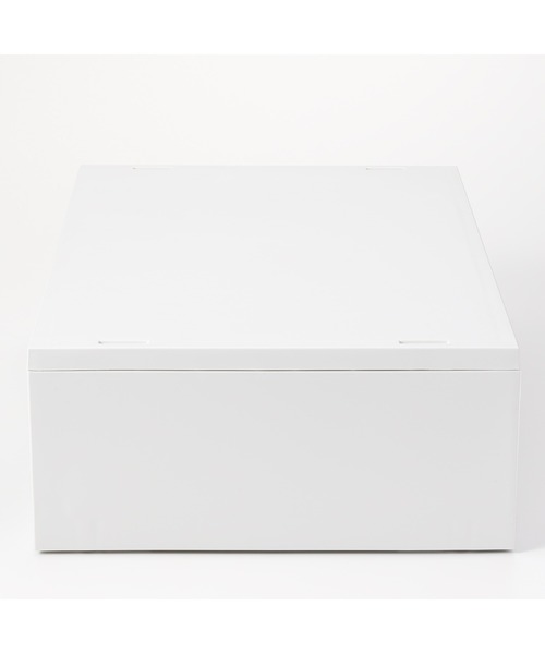 無印良品（ムジルシリョウヒン）の「ポリプロピレンケース・引出式・横ワイド・浅型・ホワイトグレー　約幅３７×奥行２６×高さ１２ｃｍ（収納グッズ・メンズ・ライトグレー・FREE）」の2枚目の写真
