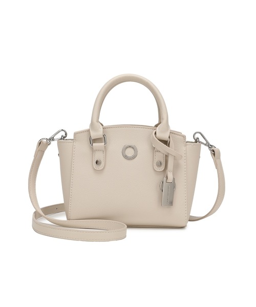 MERCURYDUO（マーキュリーデュオ）の「【MERCURYDUO/マーキュリーデュオ】メタルアイレット　ミニハンドバッグ（ハンドバッグ・レディース・ブラック/アイボリー/スモークピンク/ベージュ系その他/ベージュ・FREE）」の6枚目の写真