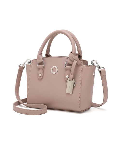 MERCURYDUO（マーキュリーデュオ）の「【MERCURYDUO/マーキュリーデュオ】メタルアイレット　ミニハンドバッグ（ハンドバッグ・レディース・ブラック/アイボリー/スモークピンク/ベージュ系その他/ベージュ・FREE）」の11枚目の写真