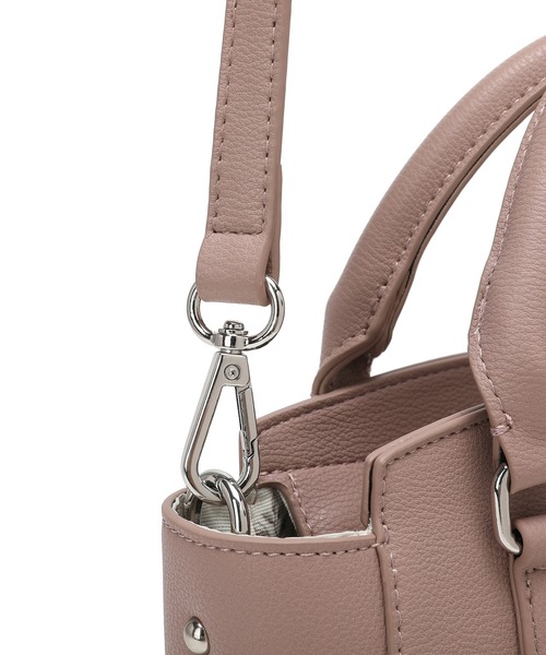 MERCURYDUO（マーキュリーデュオ）の「【MERCURYDUO/マーキュリーデュオ】メタルアイレット　ミニハンドバッグ（ハンドバッグ・レディース・ブラック/アイボリー/スモークピンク/ベージュ系その他/ベージュ・FREE）」の17枚目の写真