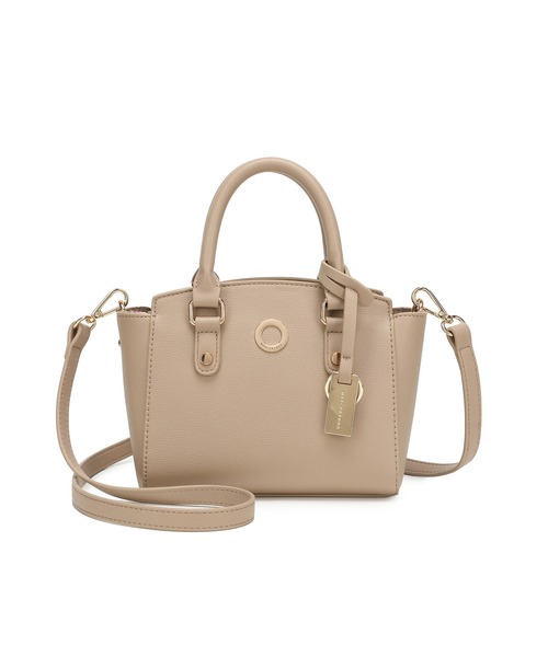 MERCURYDUO（マーキュリーデュオ）の「【MERCURYDUO/マーキュリーデュオ】メタルアイレット　ミニハンドバッグ（ハンドバッグ・レディース・ブラック/アイボリー/スモークピンク/ベージュ系その他/ベージュ・FREE）」の8枚目の写真