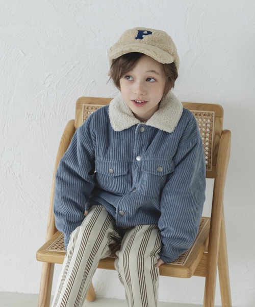 pairmanon（ペアマノン）の「【ママとおそろい】コーデュロイ シープボア シャツ ジャケット アウター（その他アウター・キッズ・チャコールグレー/ネイビー/ベージュ・150/130/110/90/100/140/120）」の3枚目の写真