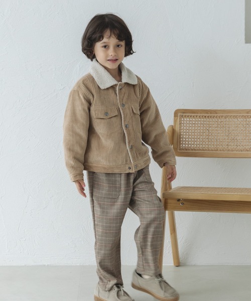 pairmanon（ペアマノン）の「【ママとおそろい】コーデュロイ シープボア シャツ ジャケット アウター（その他アウター・キッズ・チャコールグレー/ネイビー/ベージュ・150/130/110/90/100/140/120）」の7枚目の写真