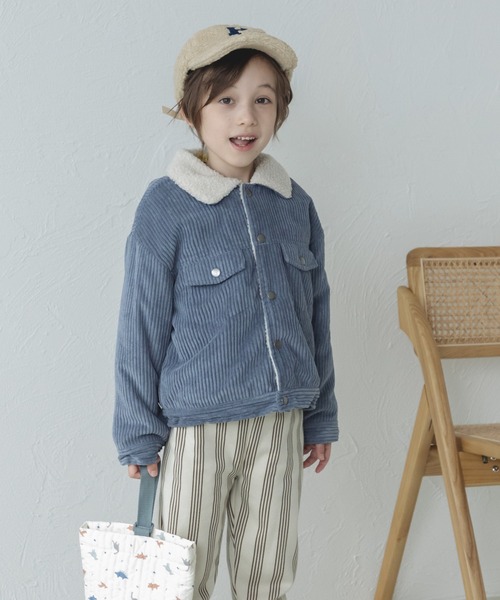 pairmanon（ペアマノン）の「【ママとおそろい】コーデュロイ シープボア シャツ ジャケット アウター（その他アウター・キッズ・チャコールグレー/ネイビー/ベージュ・150/130/110/90/100/140/120）」の9枚目の写真