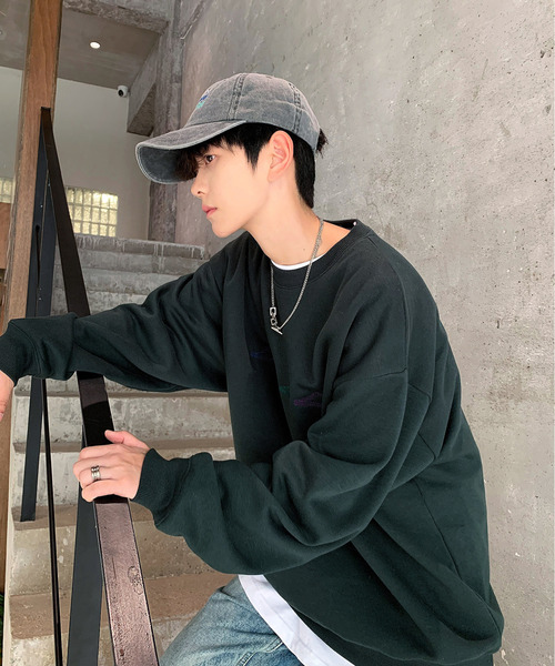 【セール】【neos -addictive design-】CONVERSE コンバース ルーズシルエット シューズロゴ 刺繍 裏起毛 クルーネック スウェット プルオーバー（スウェット）｜CONVERSE（コンバース）