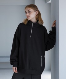 【SERACE】Loose silhouette half zip pullover / ルーズシルエットハーフジッププルオーバー