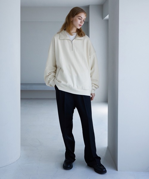 スウェット トップス ハーフジップ street half-zip sweater スウェット トップス ハーフジップ street half-zip sweater