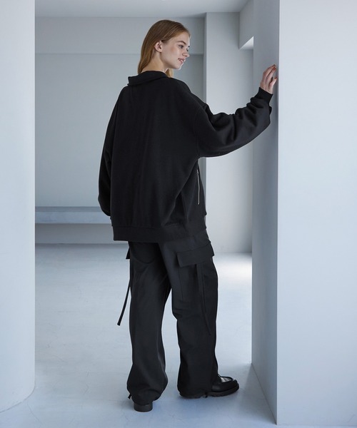 SERACE（セラス）の「【SERACE】Loose silhouette half zip pullover