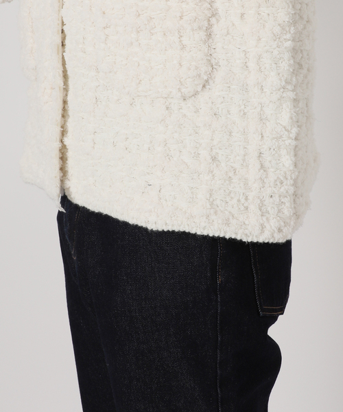 SLOBE IENA ツイードノーカラージャケット SLOBE IENA（スローブイエナ）の「ツイードノーカラージャケット