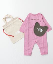 THE NORTH FACE | ザ ノース フェイス THE NORTH FACE B L/S Rompers 2P Bib_ベビー ロングスリーブロンパース 2Pビブ(その他ベビー用品)
