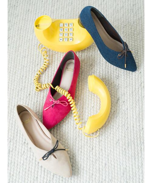 Te chichi TERRASSE(テチチテラス)の「ローヒールリボンパンプス(パンプス・レディース・ネイビー/ベージュ/ピンク/ブラック・M/L)」の5枚目の写真