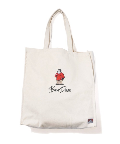BEN DAVIS（ベンデイビス）の「【BEN DAVIS】刺繍トートバッグ（トートバッグ・レディース・ブラック/ナチュラル・FREE）」の2枚目の写真