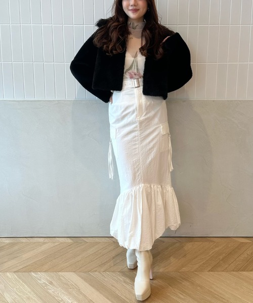 EIMY ISTOIRE(エイミーイストワール)の「コンビファージャケット(その他アウター・レディース・ブラック/ライトピンク/オフホワイト/サックスブルー・M/S)」の22枚目の写真