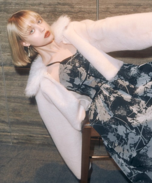 EIMY ISTOIRE(エイミーイストワール)の「コンビファージャケット(その他アウター・レディース・ブラック/ライトピンク/オフホワイト/サックスブルー・M/S)」の8枚目の写真