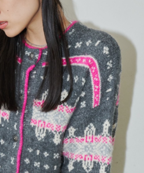 Auntie Rosa Holiday（アンティローザホリデー）の「ノルディックニットカーディガン（カーディガン/ボレロ・レディース・アイボリー/グレー・FREE）」の19枚目の写真