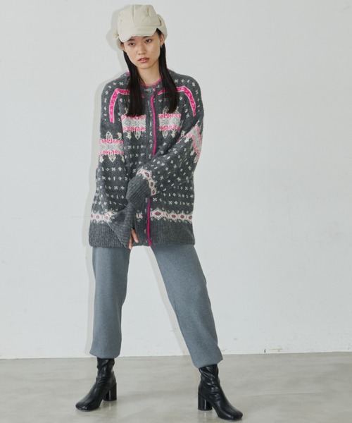 Auntie Rosa Holiday（アンティローザホリデー）の「ノルディックニットカーディガン（カーディガン/ボレロ・レディース・アイボリー/グレー・FREE）」の15枚目の写真