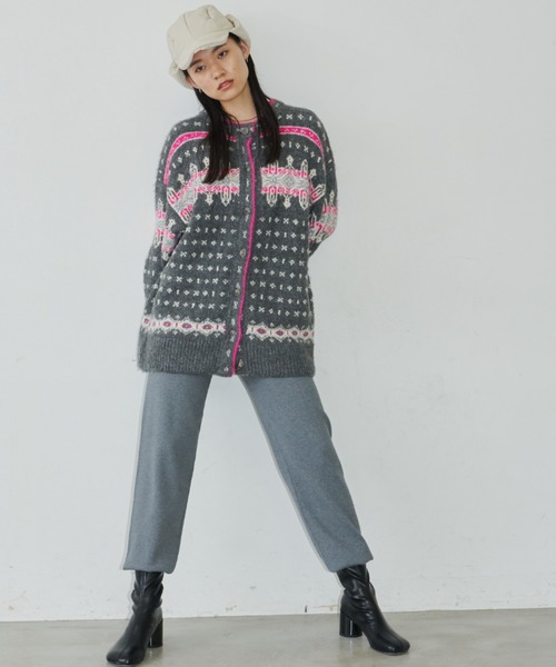 Auntie Rosa Holiday（アンティローザホリデー）の「ノルディックニットカーディガン（カーディガン/ボレロ・レディース・アイボリー/グレー・FREE）」の17枚目の写真