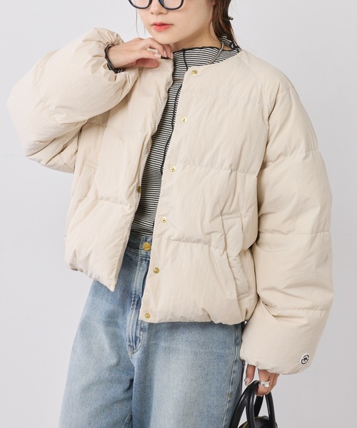 PUAL CE CIN（ピュアルセシン）の「ショート丈ダウンジャケット（ダウンジャケット/コート・レディース・ベージュ/アイボリー/ブラック・FREE）」の10枚目の写真