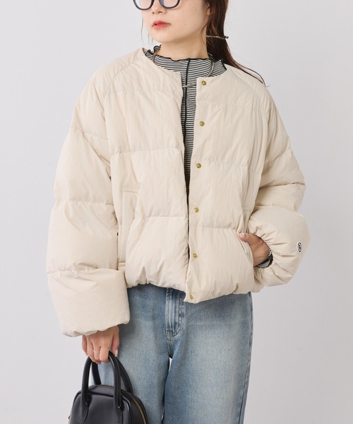 PUAL CE CIN（ピュアルセシン）の「ショート丈ダウンジャケット（ダウンジャケット/コート・レディース・ベージュ/アイボリー/ブラック・FREE）」の9枚目の写真