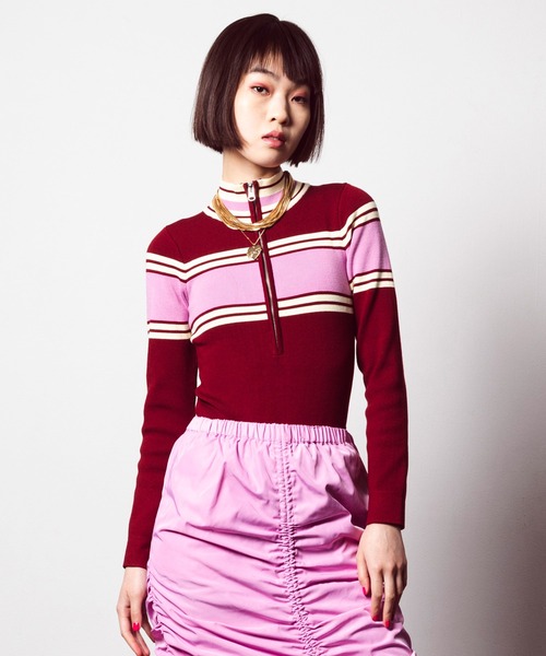 ANNA SUI NYC（アナ スイ エヌ ワイ シー）の「ANNA SUI NYC スペースニット ボディースーツ【SP】（ニット/セーター・レディース・ホワイト/ブラック/レッド・FREE）」の3枚目の写真