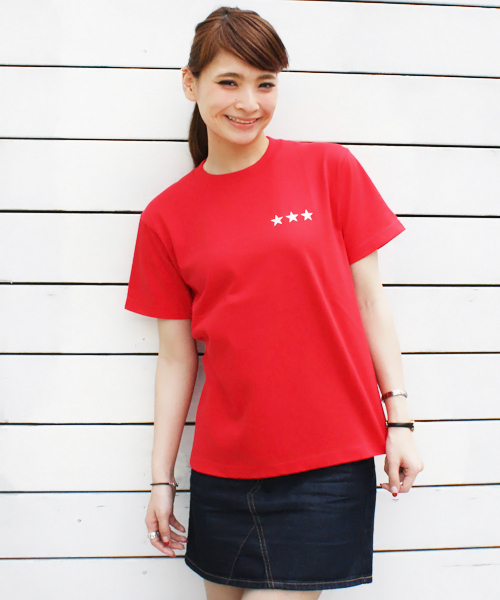 X-girl（エックスガール）の「TEAM S/S BIG TEE（Tシャツ/カットソー・レディース・ホワイト/ブラック/レッド・ONE SIZE）」の6枚目の写真