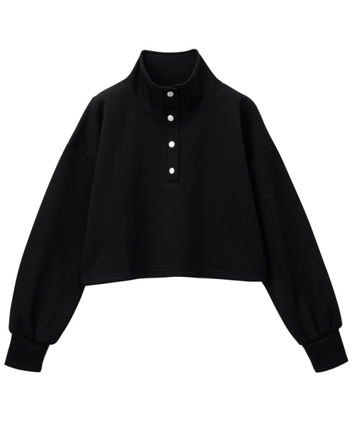 GeeRA(ジーラ)の「ダンボールハーフスナップショートプルオーバー(Tシャツ/カットソー・レディース・アイボリー/ブラック・LARGE/MEDIUM)」の5枚目の写真