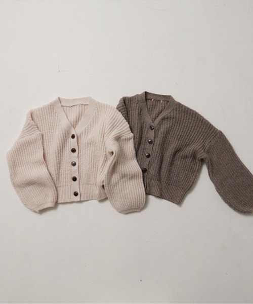 t a r o s u(タロス)の「low gauge cardigan/ローゲージカーディガン(カーディガン/ボレロ・レディース・ブラウン/アイボリー・FREE)」の4枚目の写真