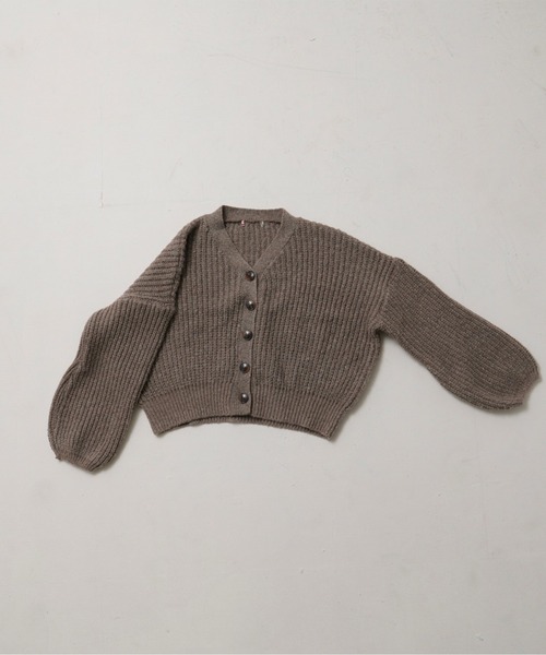 t a r o s u(タロス)の「low gauge cardigan/ローゲージカーディガン(カーディガン/ボレロ・レディース・ブラウン/アイボリー・FREE)」の6枚目の写真