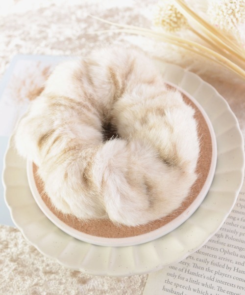 セール】【float】もこもこ フェイクファー ボリューム シュシュ【6色