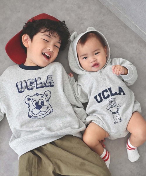 UCLA（ユーシーエルエー）の「【KIDS】【UCLA/ユーシーエルエー】TYPY別注BABYプリントスウェットロンパース（ロンパース・キッズ・アイボリー/チャコールグレー・80）」の20枚目の写真