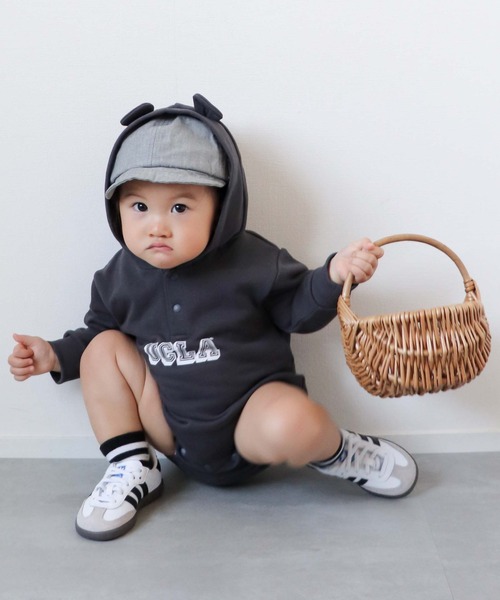 UCLA（ユーシーエルエー）の「【KIDS】【UCLA/ユーシーエルエー】TYPY別注BABYプリントスウェットロンパース（ロンパース・キッズ・アイボリー/チャコールグレー・80）」の15枚目の写真
