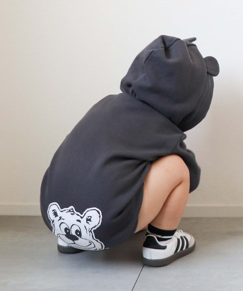 UCLA（ユーシーエルエー）の「【KIDS】【UCLA/ユーシーエルエー】TYPY別注BABYプリントスウェットロンパース（ロンパース・キッズ・アイボリー/チャコールグレー・80）」の22枚目の写真