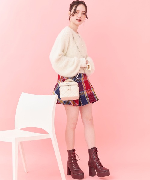 ☆ドイツ発*ZARA*新作*チェックジャガードミニスカート/BW☆ ☆ドイツ発*ZARA*新作*チェックジャガードミニスカート/BW