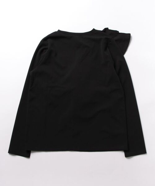 KOBE LETTUCE(コウベレタス)の「アシメフリルカットソートップス(Tシャツ/カットソー・レディース・オフホワイト/ブラック・M)」の11枚目の写真