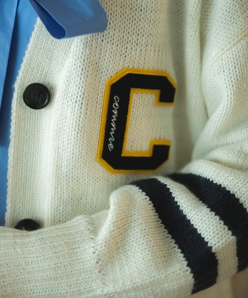 COMMRE（コムル）の「レタード刺繍カーディガン（カーディガン/ボレロ・レディース・アイボリー/チャコールグレー・FREE）」の18枚目の写真