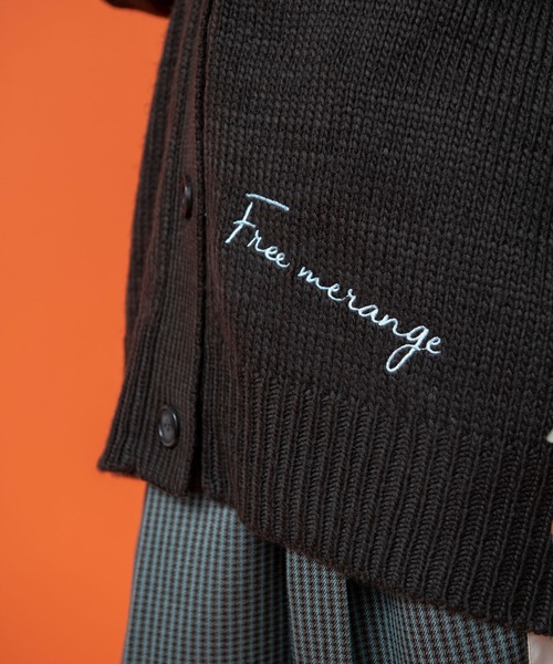 COMMRE（コムル）の「レタード刺繍カーディガン（カーディガン/ボレロ・レディース・アイボリー/チャコールグレー・FREE）」の5枚目の写真