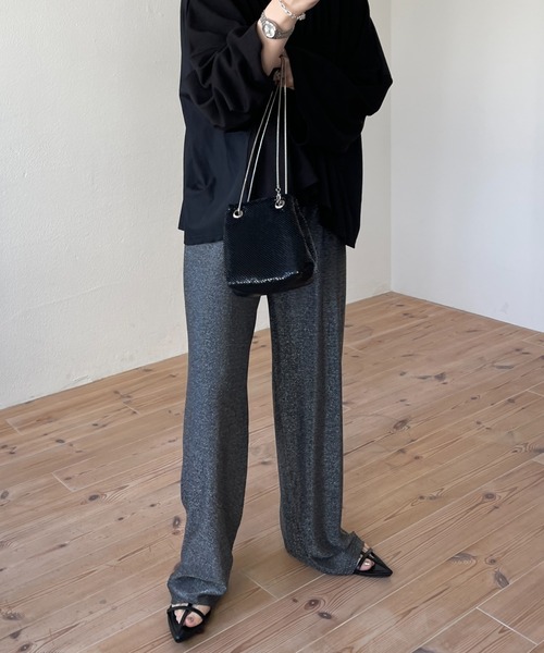 wee9s(ウィークス)の「"GIRA GIRA" glitter disco pants / ギラギラグリッターラメディスコパンツ(スウェットパンツ・レディース・ブラック/シルバー・FREE/SHORT)」の13枚目の写真
