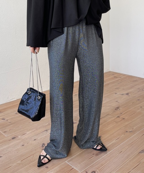 wee9s(ウィークス)の「"GIRA GIRA" glitter disco pants / ギラギラグリッターラメディスコパンツ(スウェットパンツ・レディース・ブラック/シルバー・FREE/SHORT)」の18枚目の写真