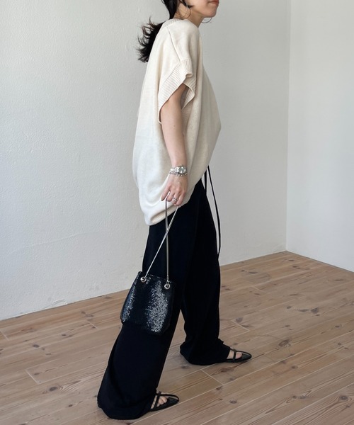 wee9s(ウィークス)の「"GIRA GIRA" glitter disco pants / ギラギラグリッターラメディスコパンツ(スウェットパンツ・レディース・ブラック/シルバー・FREE/SHORT)」の4枚目の写真
