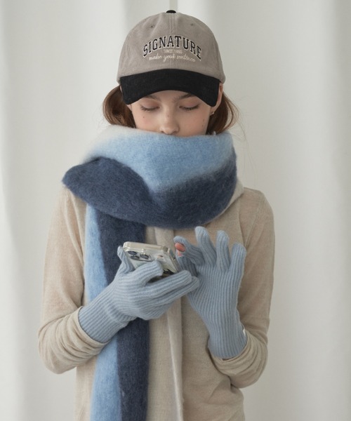 GIUNON（ジウノン）の「smartphone touch gloves / スマートフォンタッチ手袋（手袋・レディース・グレー/アイボリー/ライトブルー・FREE）」の20枚目の写真