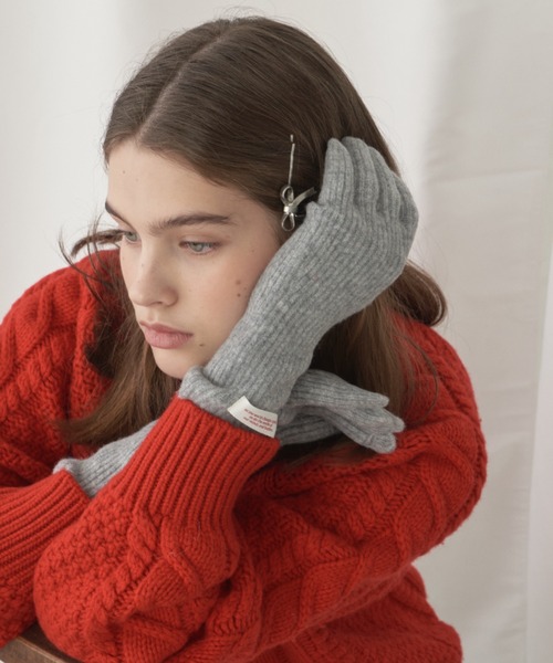 GIUNON（ジウノン）の「smartphone touch gloves / スマートフォンタッチ手袋（手袋・レディース・グレー/アイボリー/ライトブルー・FREE）」の12枚目の写真