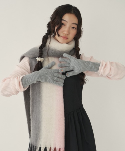 GIUNON（ジウノン）の「smartphone touch gloves / スマートフォンタッチ手袋（手袋・レディース・グレー/アイボリー/ライトブルー・FREE）」の16枚目の写真