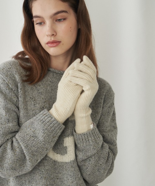 GIUNON（ジウノン）の「smartphone touch gloves / スマートフォンタッチ手袋（手袋・レディース・グレー/アイボリー/ライトブルー・FREE）」の4枚目の写真