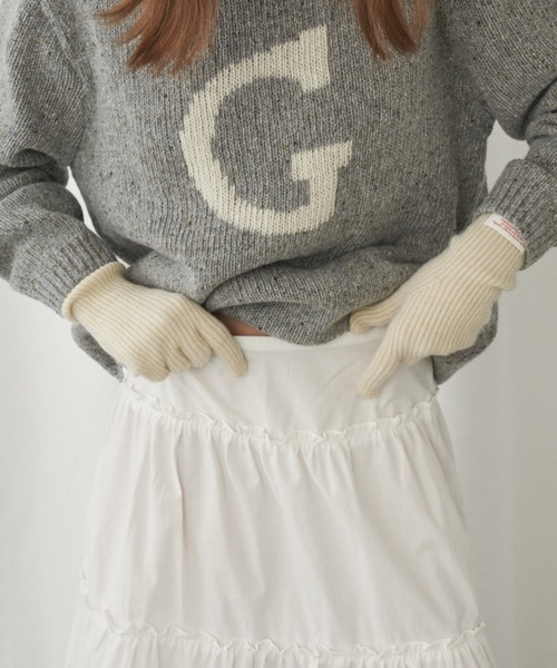 GIUNON（ジウノン）の「smartphone touch gloves / スマートフォンタッチ手袋（手袋・レディース・グレー/アイボリー/ライトブルー・FREE）」の7枚目の写真