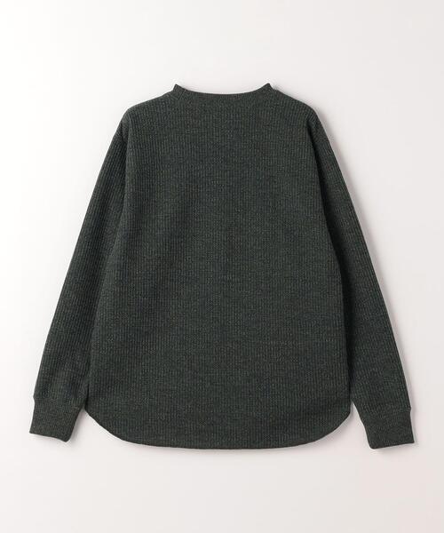 green label relaxing（グリーンレーベルリラクシング）の「メランジワッフル クルーネック カットソー（Tシャツ/カットソー・メンズ・オフホワイト/ダークグレー/マスタード・S/XL/M/L）」の9枚目の写真