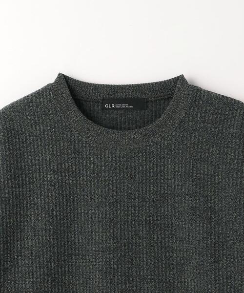 green label relaxing（グリーンレーベルリラクシング）の「メランジワッフル クルーネック カットソー（Tシャツ/カットソー・メンズ・オフホワイト/ダークグレー/マスタード・S/XL/M/L）」の10枚目の写真