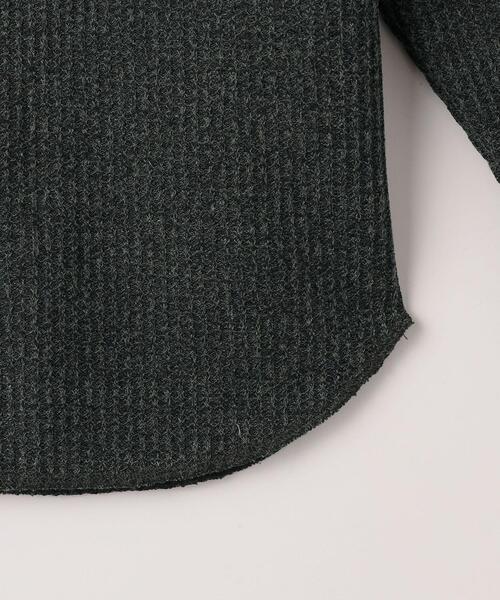 green label relaxing（グリーンレーベルリラクシング）の「メランジワッフル クルーネック カットソー（Tシャツ/カットソー・メンズ・オフホワイト/ダークグレー/マスタード・S/XL/M/L）」の12枚目の写真